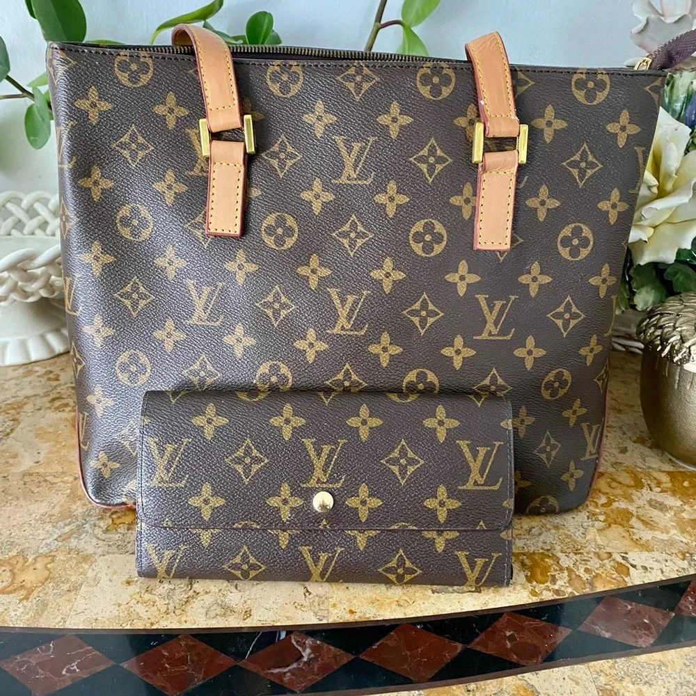 Monogram Canvas Brown Tote with Matching Monogram Wallet - Picture 12 of 12